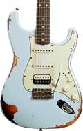 Fender Custom Shop 1961 Stratocaster HSS Heavy Relic Sonic Blue over 3 Tone Sunburst #R115562
