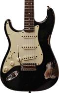 Fender Custom Shop 1963 Stratocaster Heavy Relic Aged Black Left Handed #CZ557462