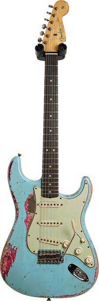 Fender Custom Shop 62 Stratocaster Heavy Relic Daphne Blue over Pink Paisley Master Built by Jason Smith #R110089