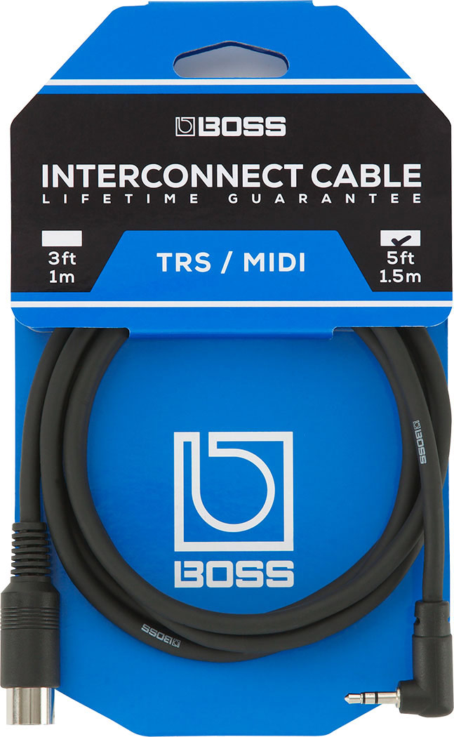 BOSS BMIDI-5-35 3.5mm to 5 Pin DIN MIDI Cable 