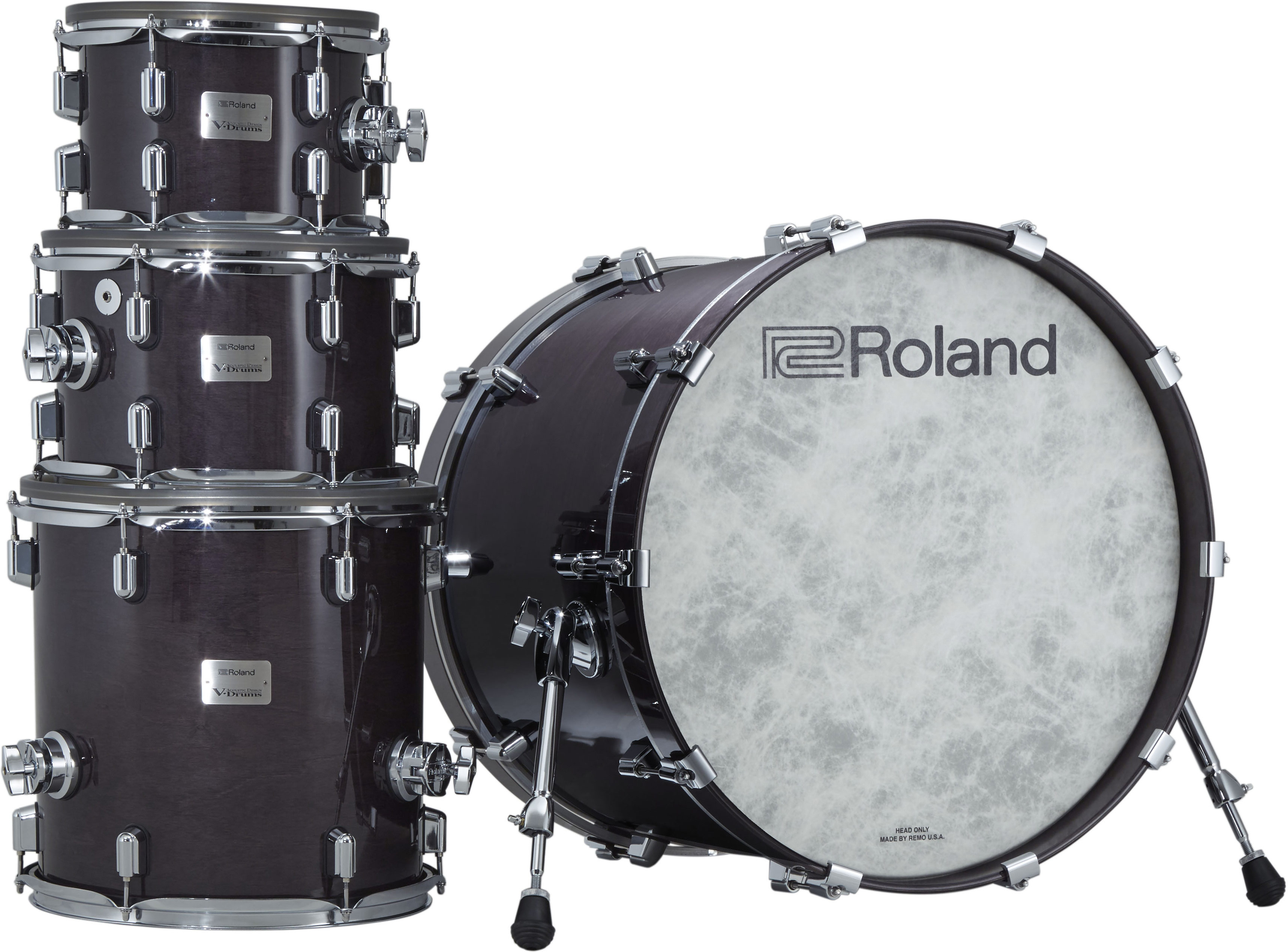 Roland VAD706 KIT V-Drums Acoustic Design Electronic Drum Kit Kit Gloss Ebony Finish