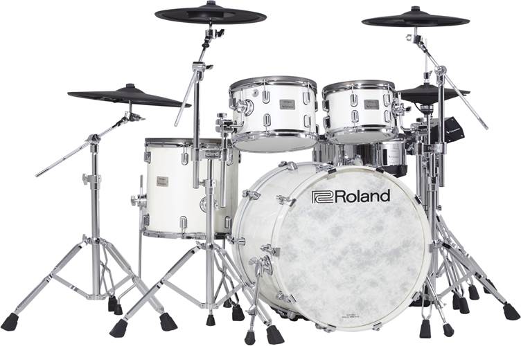 Roland VAD706 KIT V-Drums Acoustic Design Electronic Drum Kit Pearl White Finish 