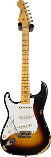 Fender Custom Shop 1957 Stratocaster Relic Wide Fade 2 Tone Sunburst Left Handed #CZ552590