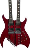 BC Rich B Legacy Double Neck Transparent Red