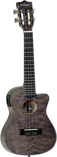 Tanglewood TWT 27 E Concert Cutaway Ukulele Obsidian Black Gloss Finish