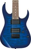 Ibanez GRG7221QA 7 String Transparent Blue Burst Spot 2021