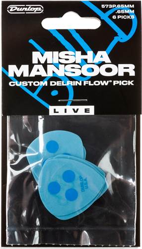 Dunlop Misha Mansoor Custom Delrin Flow Live 0.65 Player Pack 6 