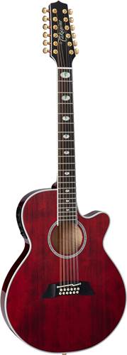 Takamine TSP158C12S-TR Thinline 12-String Transparent Red