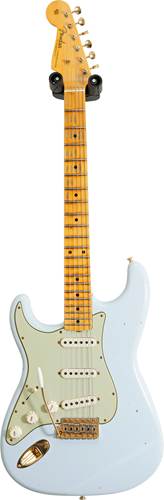 Fender Custom Shop 1962 Stratocaster Journeyman Relic Sonic Blue Maple Fingerboard Left Handed #CZ552957