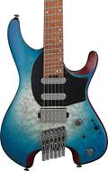 Ibanez Q Series QX54QM Headless Guitar Blue Sphere Burst Matte