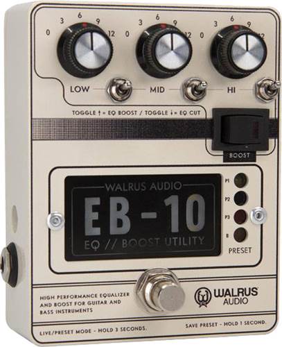 Walrus Audio EB-10 Preamp/EQ/Boost Cream Walrus Audio EB-10 Preamp/EQ/Boost Cream