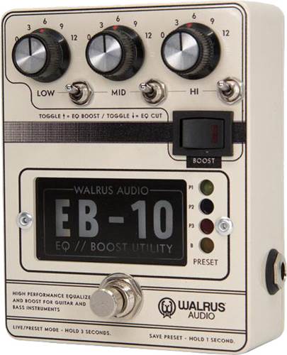 Walrus Audio EB-10 Preamp/EQ/Boost Cream Walrus Audio EB-10 Preamp/EQ/Boost Cream
