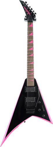 Jackson X Series Rhoads RRX24 Black with Neon Pink Bevels Laurel Fingerboard