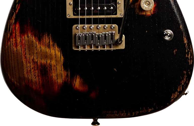 Paoletti Stratospheric Loft HS Reverse Headstock Roasted Maple Neck Heavy Black Paoletti Stratospheric Loft HS Reverse Headstock Roasted Maple Neck Heavy Black
