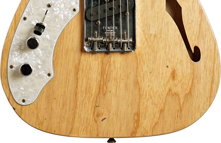 Left Hand Telecaster Thinline Fender Custom Shop 1969 Telecaster Thinline Journeyman Relic Natural ...