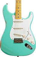 Fender Custom Shop Limited Edition 1957 Stratocaster Relic Faded Aged Seafoam Green #CZ558143