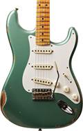 Fender Custom Shop Limited Edition 1957 Stratocaster Relic Faded Aged Sherwood Green Metallic #07558828
