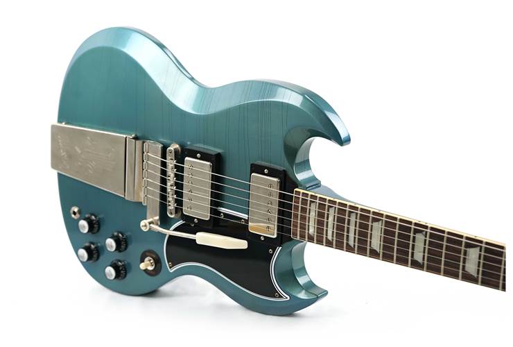 Gibson Custom Shop Murphy Lab 1964 SG Standard Reissue with Maestro Vibrola Ultra Light Aged Pelham Blue #403264 Gibson Custom Shop Murphy Lab 1964 SG Standard Reissue with Maestro Vibrola Ultra Light Aged Pelham Blue #403264