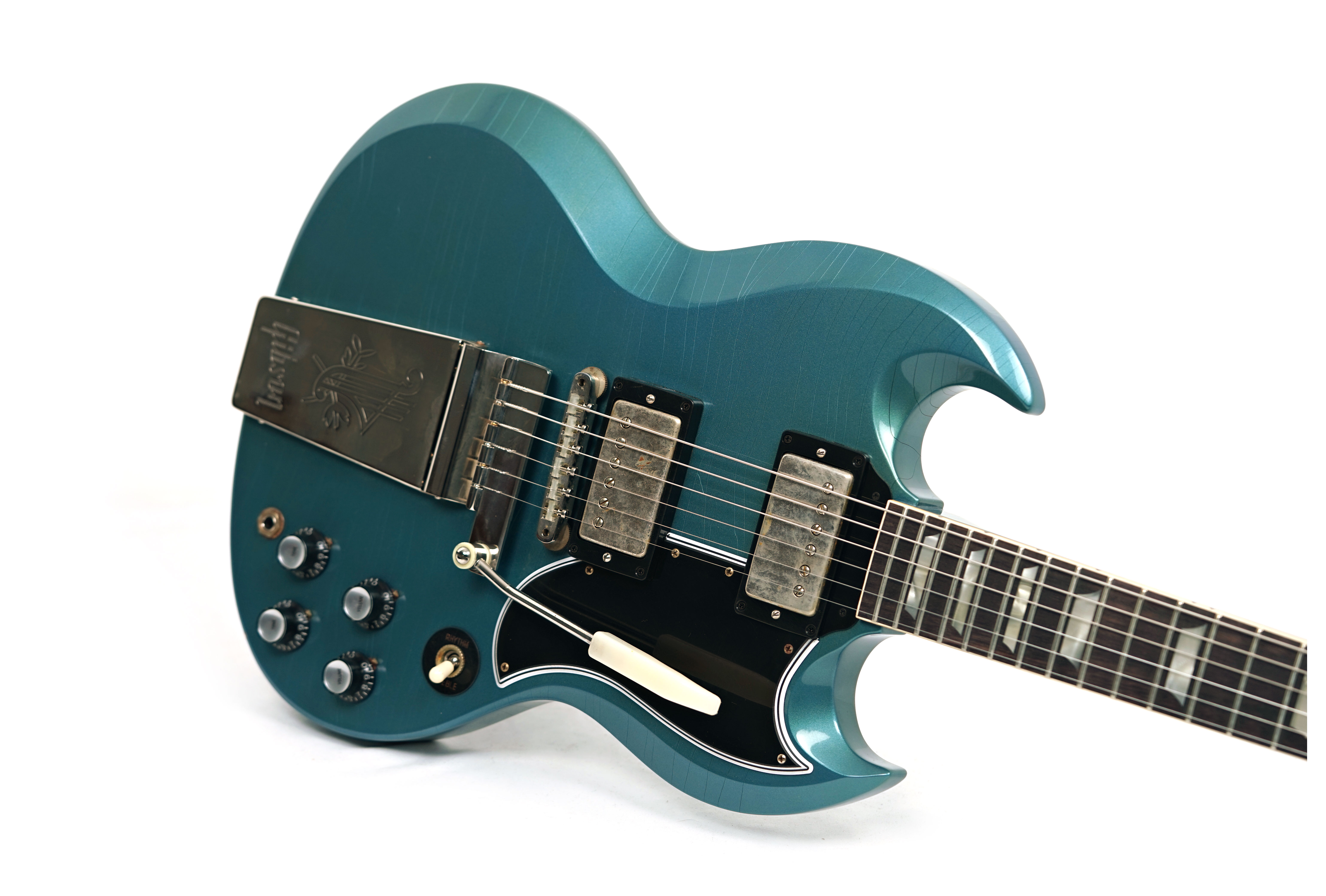 Gibson Custom Shop Murphy Lab 1964 SG Standard Reissue with Maestro Vibrola Ultra Light Aged Pelham Blue #502824