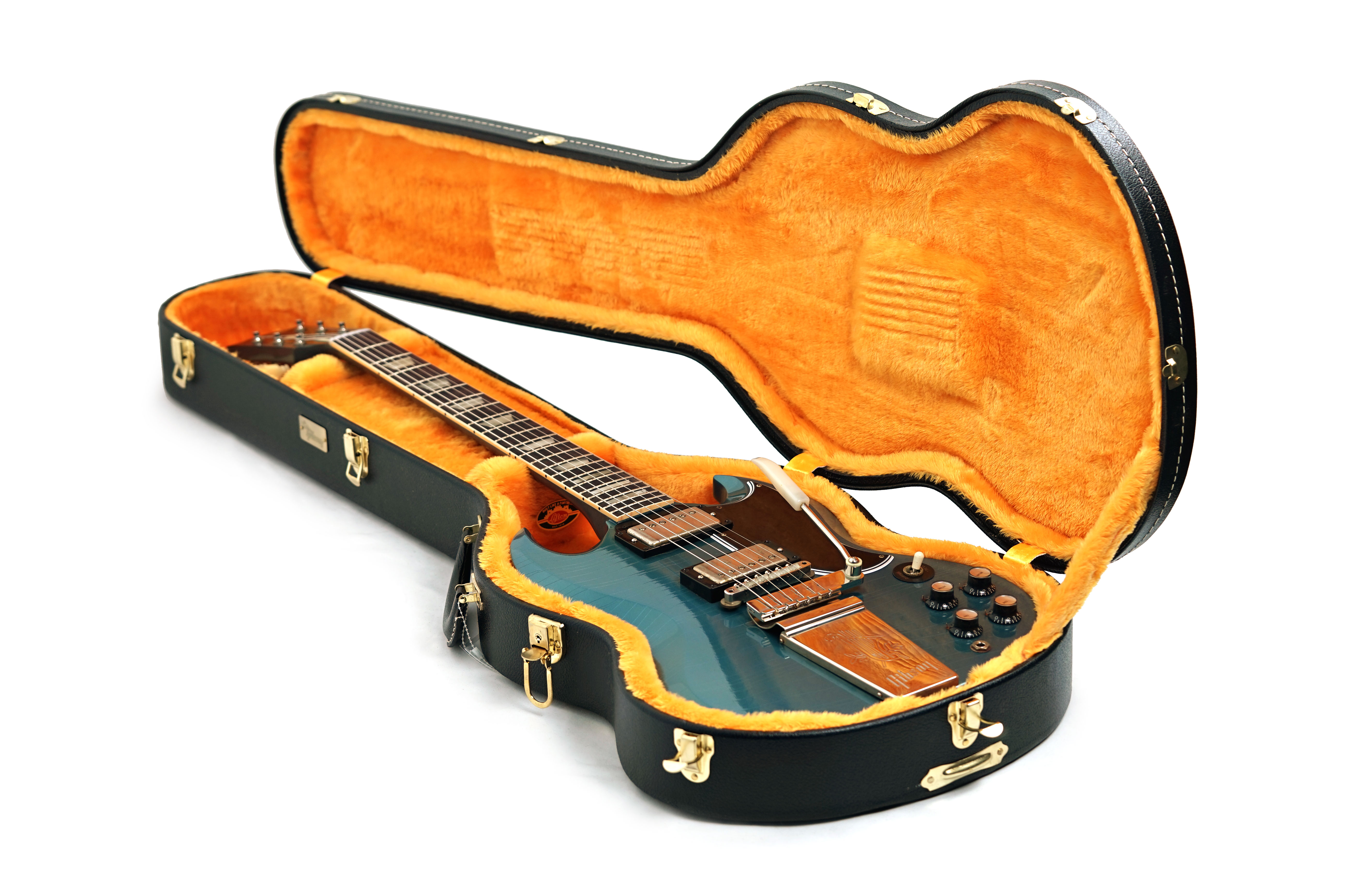 Gibson Custom Shop Murphy Lab 1964 SG Standard Reissue with Maestro Vibrola Ultra Light Aged Pelham Blue #502824