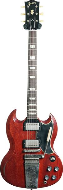 Gibson Custom Shop Murphy Lab 1964 SG Standard Reissue With Maestro Vibrola Heavy Aged Faded Cherry #300094