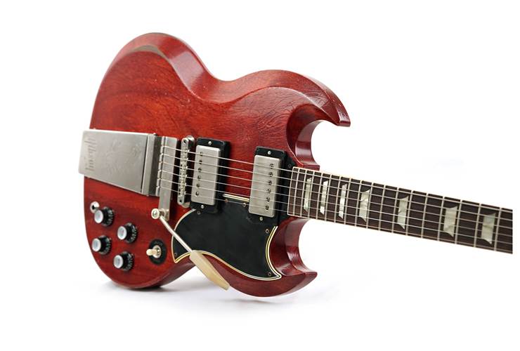 Gibson Custom Shop Murphy Lab 1964 SG Standard Reissue With Maestro Vibrola Heavy Aged Faded Cherry #300094 Gibson Custom Shop Murphy Lab 1964 SG Standard Reissue With Maestro Vibrola Heavy Aged Faded Cherry #300094