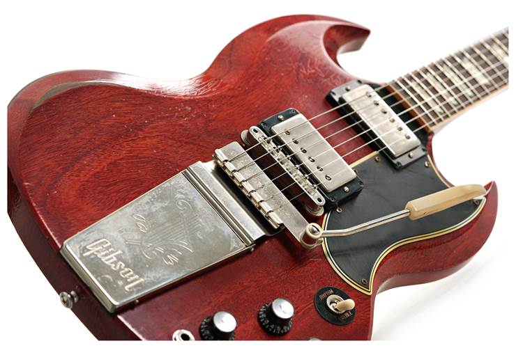Gibson Custom Shop Murphy Lab 1964 SG Standard Reissue With Maestro Vibrola Heavy Aged Faded Cherry #300094 Gibson Custom Shop Murphy Lab 1964 SG Standard Reissue With Maestro Vibrola Heavy Aged Faded Cherry #300094