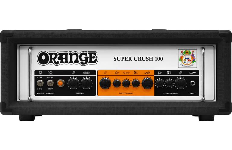 Orange Super Crush 100 Solid State Amp Head Black