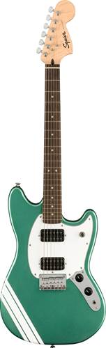 Squier FSR Bullet Competition Mustang Sherwood Green with Olympic White Stripes