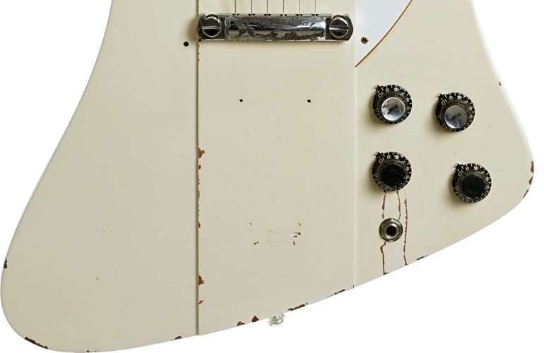 Gibson Custom Shop Murphy Aged Johnny Winter 1964 Firebird V Polaris White #JWFB037 Gibson Custom Shop Murphy Aged Johnny Winter 1964 Firebird V Polaris White #JWFB037