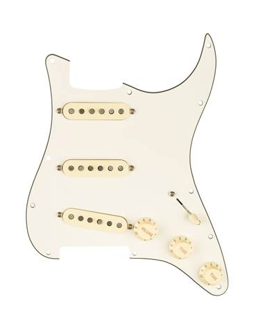 Fender Pre-Wired Stratocaster Pickguard Custom Shop Fat 50's SSS Parchment 11 Hole