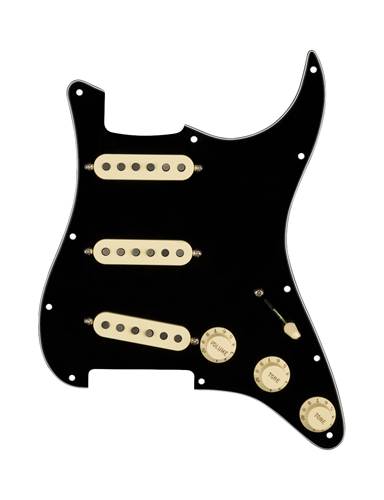 Fender Pre-Wired Stratocaster Pickguard Custom Shop Texas Special SSS Black 11 Hole