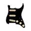 Fender Pre-Wired Stratocaster Pickguard Custom Shop Texas Special SSS Black 11 Hole Front View