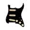 Fender Pre-Wired Stratocaster Pickguard Tex-Mex SSS Black 11 Hole Front View