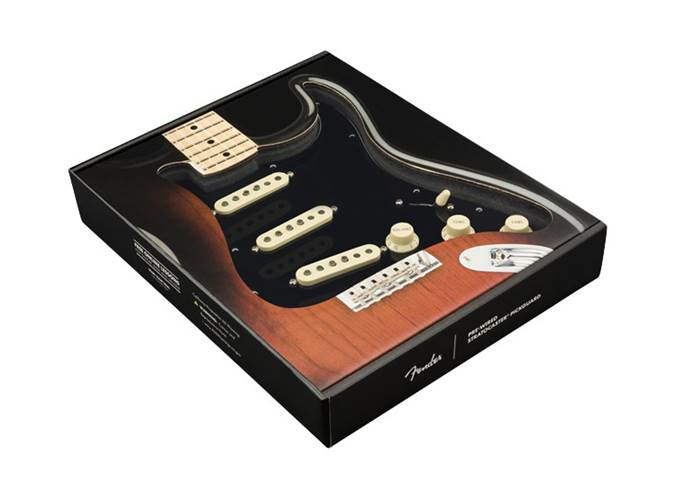 Fender Pre-Wired Stratocaster Pickguard Tex-Mex SSS Black 11 Hole Fender Pre-Wired Stratocaster Pickguard Tex-Mex SSS Black 11 Hole
