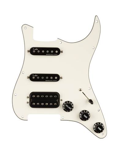 Fender Pre-Wired Stratocaster Pickguard Shawbucker Bridge/Gen 4 Noiseless Neck/Middle Hss Parchment 11 Hole