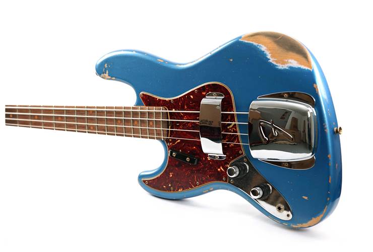 Fender Custom Shop 1961 Jazz Bass Heavy Relic Aged Lake Placid Blue Left Handed #R121683 Fender Custom Shop 1961 Jazz Bass Heavy Relic Aged Lake Placid Blue Left Handed #R121683