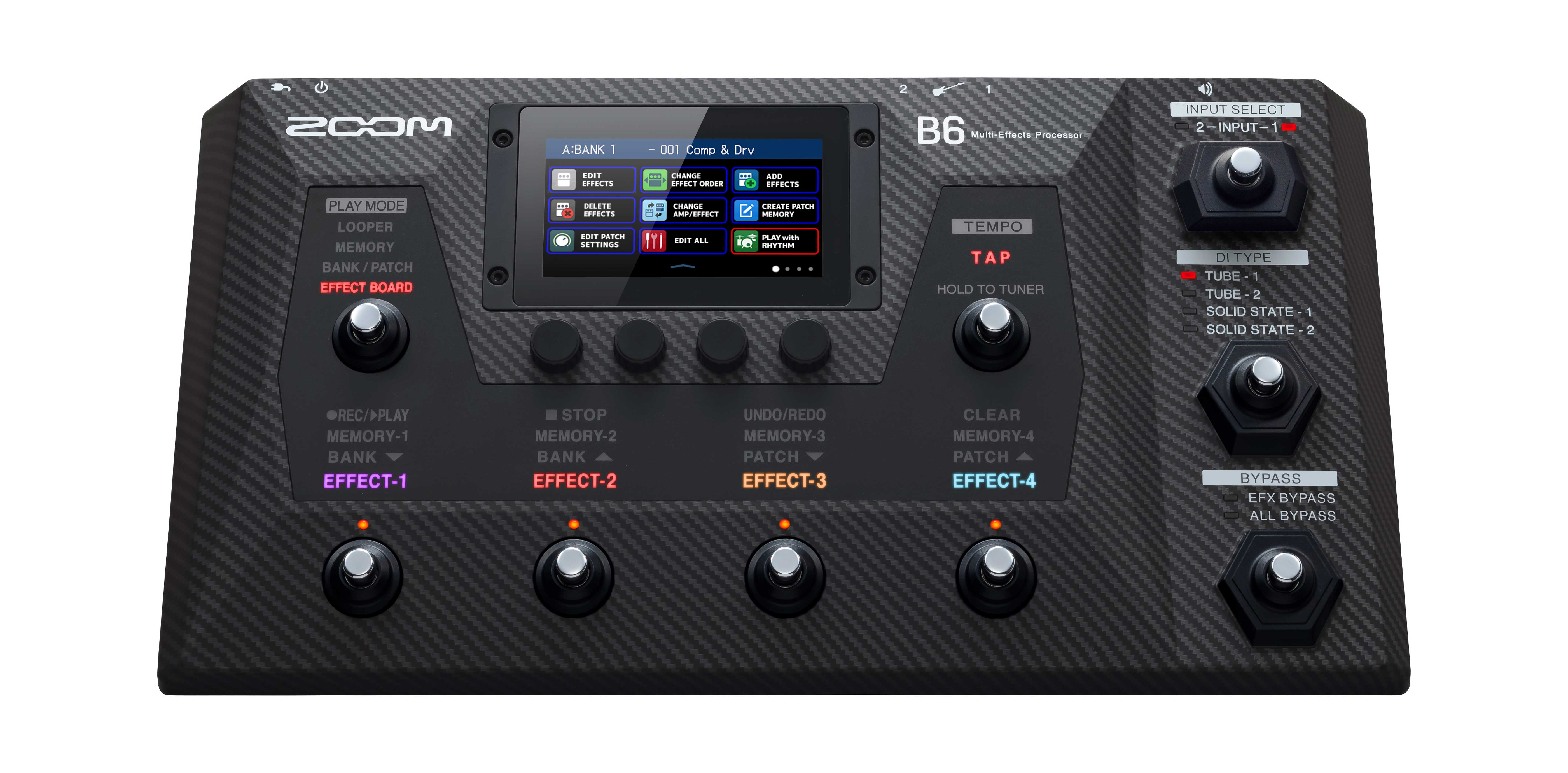 Zoom B6 Bass Guitar Amp Modeller and Multi Effects Processor Pedal
