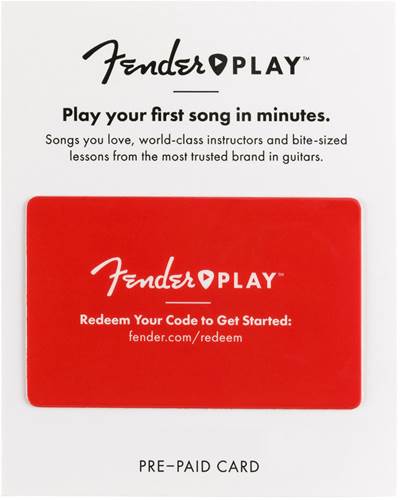 Fender Play Guitar Lessons 3 Month Prepaid Card