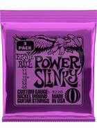 Ernie Ball Power Slinky Nickel Wound Electric Guitar Strings 3 Pack - 11-48 Gauge