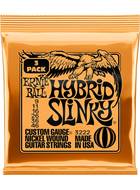 Ernie Ball Hybrid Slinky Nickel Wound Electric Guitar Strings 3 Pack - 9-46 Gauge