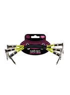 Ernie Ball 6 Inch Angle Patch Cable 3 Pack Black