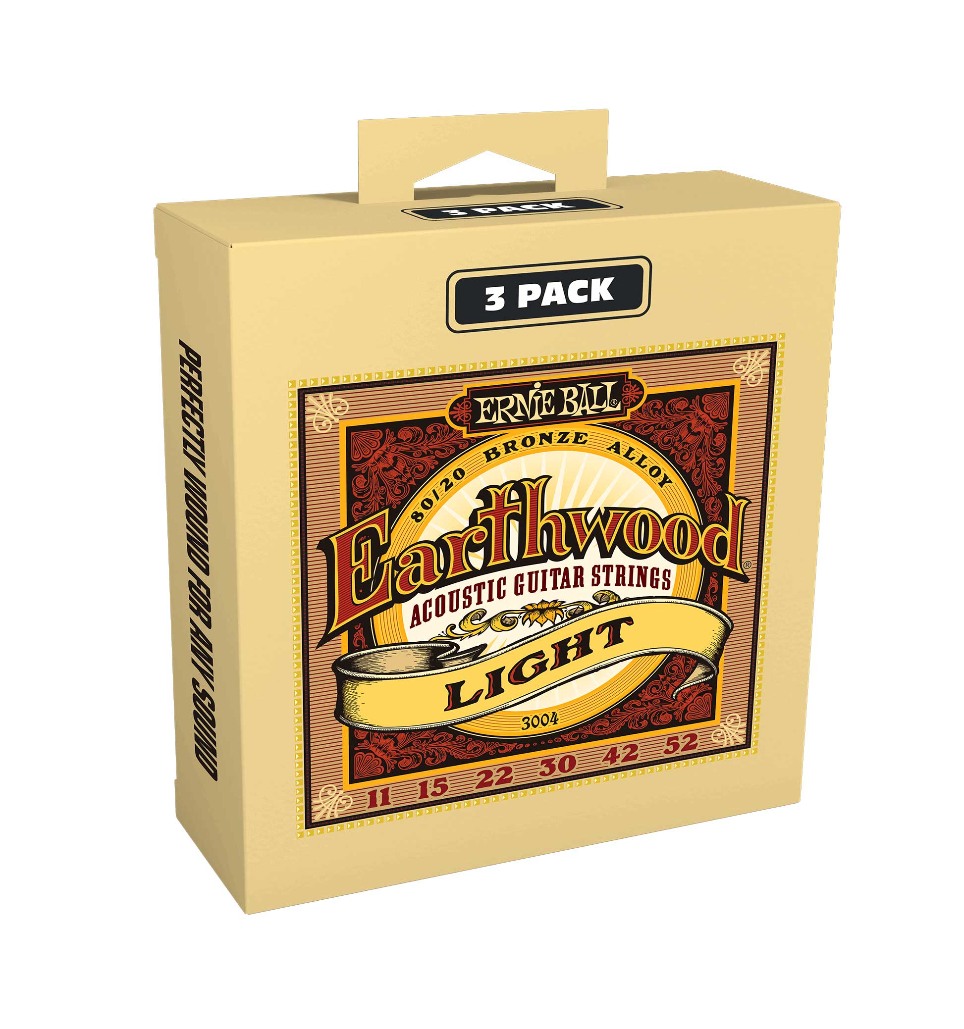 Ernie Ball Earthwood Light 80 20 Bronze Acoustic Guitar Strings 3