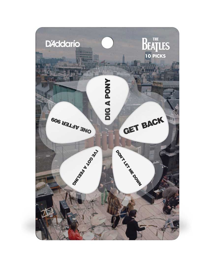 D'Addario Beatles Guitar Picks, Get Back, 10-Pack, Light