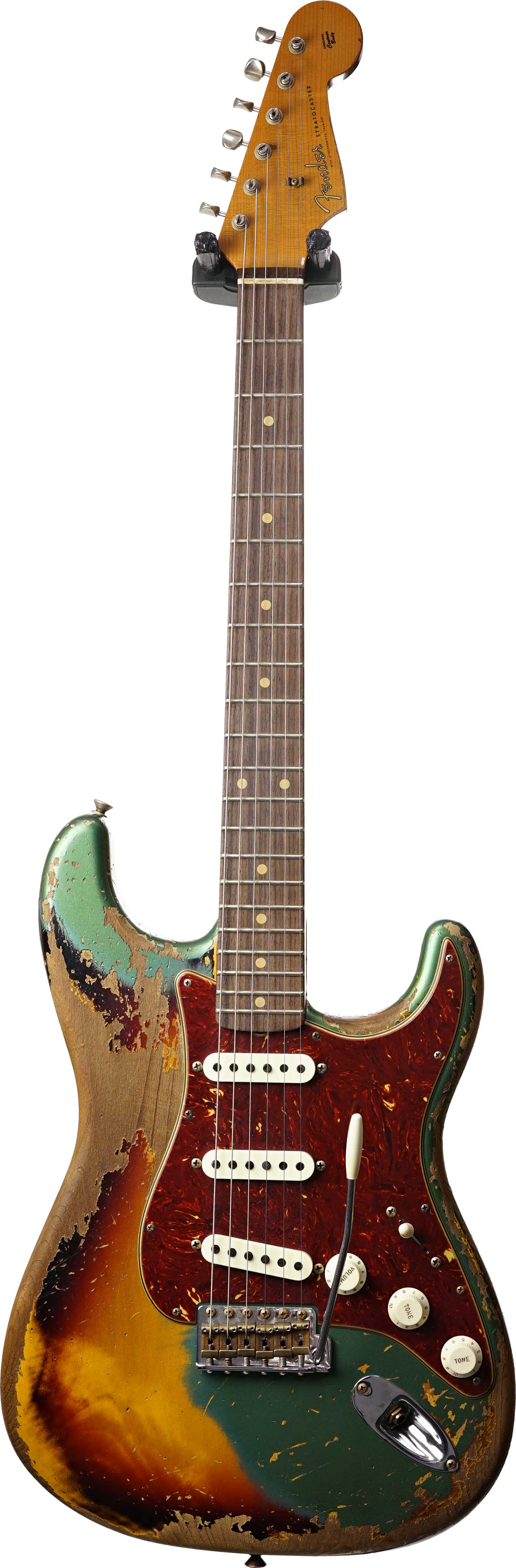 Fender Custom Shop Limited Edition Roasted '61 Stratocaster Super Heavy Relic Aged Sherwood Green Over 3 Colour Sunburst #CZ563845