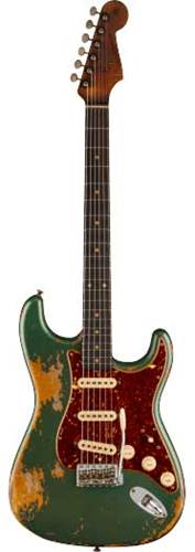 Fender Custom Shop Limited Edition Roasted '61 Stratocaster Super Heavy Relic Aged Sherwood Green Over 3-Color Sunburst