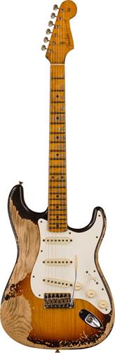 Fender Custom Shop Limited Edition Red Hot Stratocaster Super Heavy Relic Faded Aged Chocolate 3-Color Sunburst