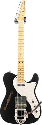 Fender Custom Shop 68 Telecaster Thinline Journeyman Relic Aged Black #CZ562552