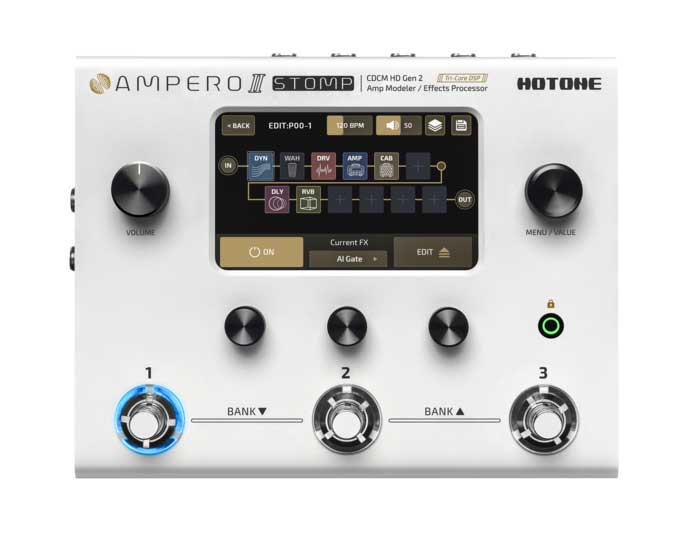 Hotone Ampero Stomp II Guitar Amp Modeller and Multi Effects