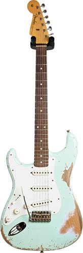 Fender Custom Shop 1959 Stratocaster Heavy Relic Faded Aged Sea Foam Green Left Handed #cz556131